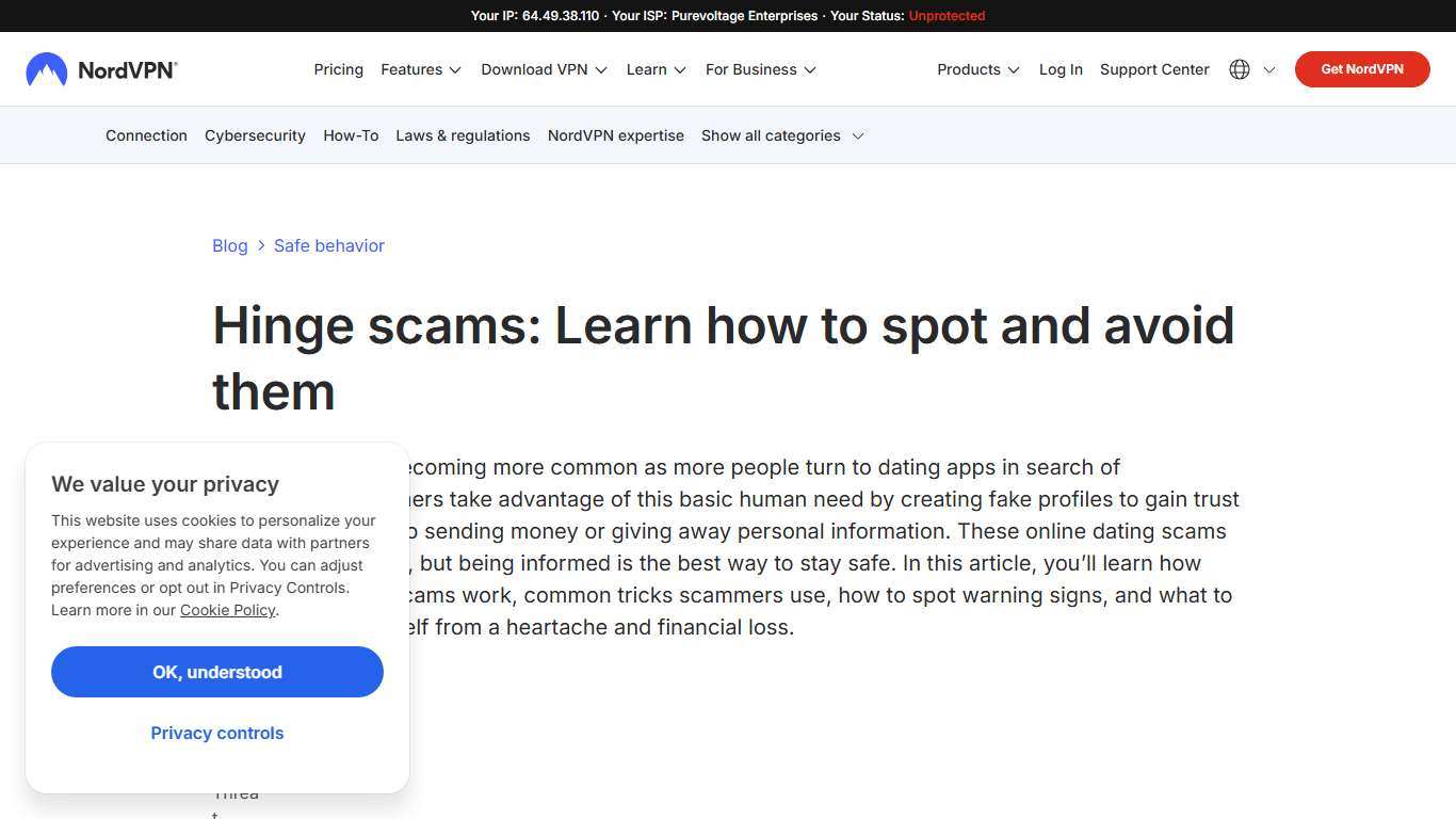 Hinge scams: Learn how to spot and avoid them NordVPN